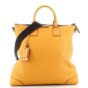 Burberry large Yellow Pebble Leather Tote Bag